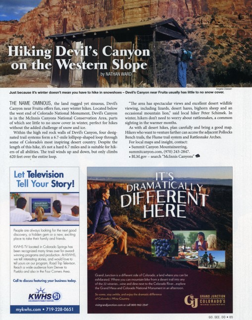 Devil's Canyon image - Colorado Life Magazine Jan/Feb 2016